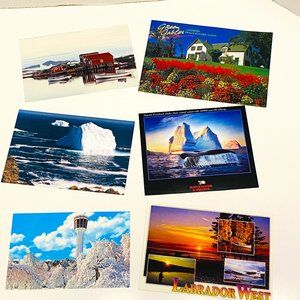 6 Vintage Canadian Blank Post Cards Maritimes Labrador Newfounland Ontario